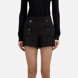 The Kooples Crepe Button Front Shorts size 36 Small